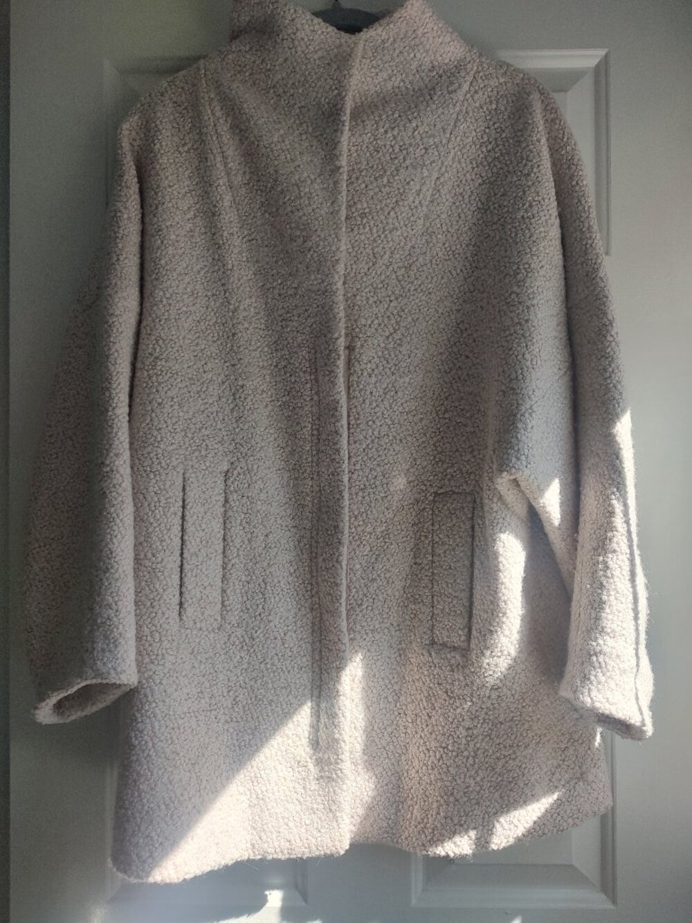 AYR Blush Pink Wool Boucle Coat